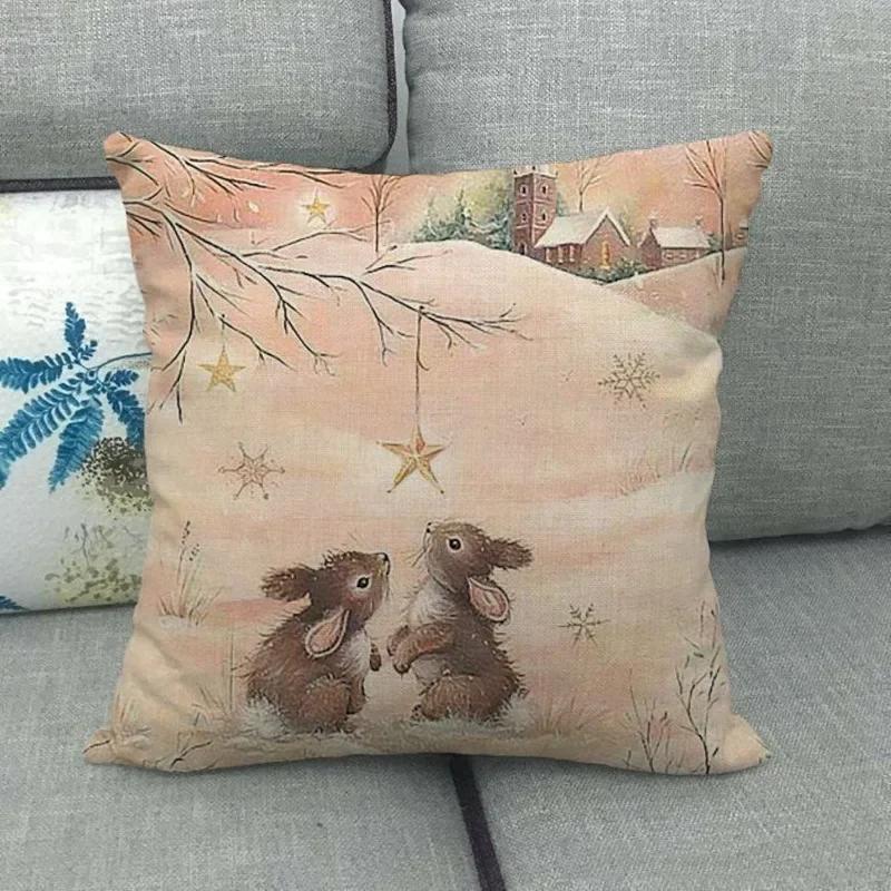 

Home Decor Christmas Cushion Cover Pillowcase Print for Bedroom Living Room funda de almohada,(5) 66x66cm
