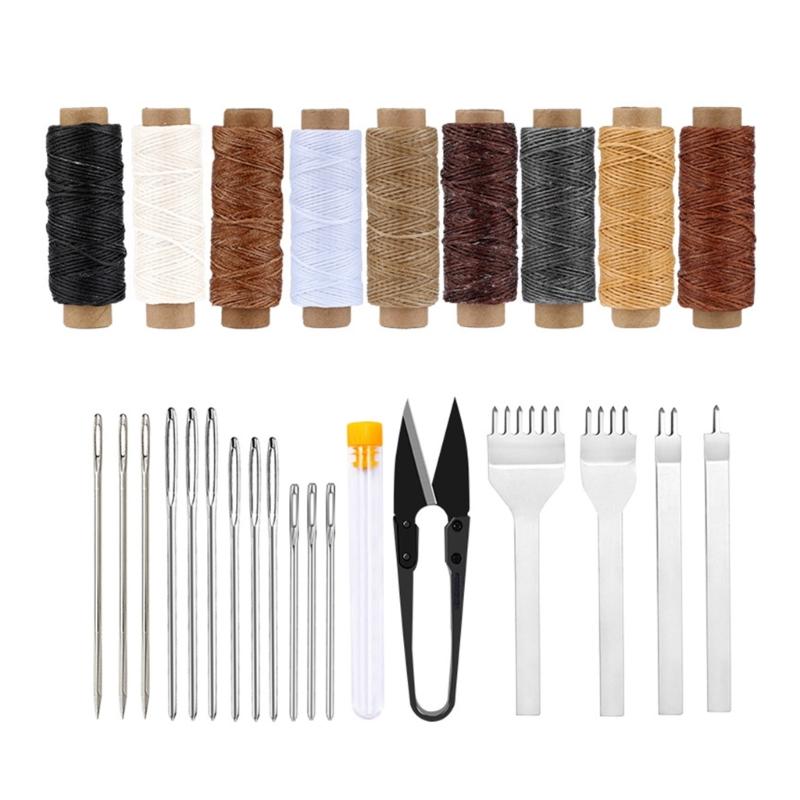 Multifunctional Leather Working Tool Leather Sewing Set Leather Repair Tool Leather Stitching Tool for Leather Craft 1