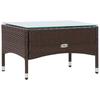 VidaXL Salon de jardin 4 pcs avec coussins Résine tressée Marron