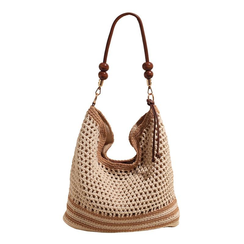Borsa Tote Traforata Una Borsa da Donna Casual di Grande Capacità Stile Vacanza Monospalla