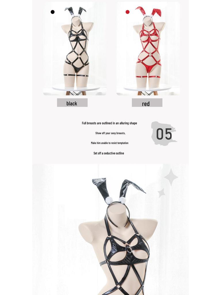 Erotic Fishnet Bodysuit: Backless, Halter, Open Crotch with Stockings and Garter Belt