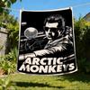 1pc Arctic Monkeys Poster Outdoor Flannel Blanket, Cozy & Warm Soft Te Playful Design, Napping Camping,