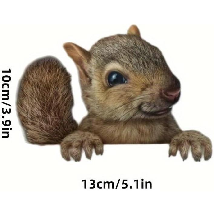 

2pcs 3D Squirrel Car Window Decals - Cute Welcome Stickers for Cars, Motorcycles, Water Bottles, Walls, Racing Gear, Gift for Squirrel Lovers