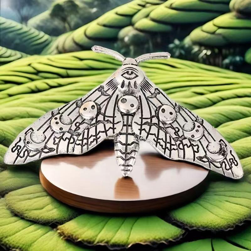 Alloy Hair Clip Moth Decor Gothic Vintage Hair Pin 3.31×1.89in for Halloween Party Costume Accessories