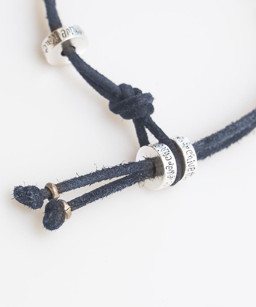 Towtow Archive Monda Leather Bracelet Navy