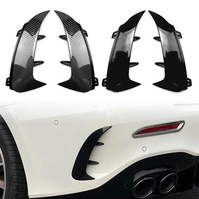 2Pcs Carbon ABS Car Rear Bumper Splitter Spoiler Canard Air Vent For Mercedes Benz W177 A-Class A200 A220 A35 2018-2021 2022