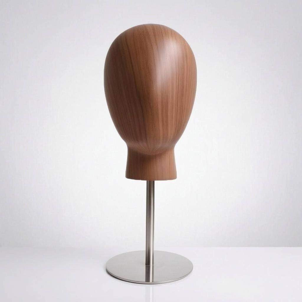Mannequin Head Stand Stainless Steel Hat Fiberglass