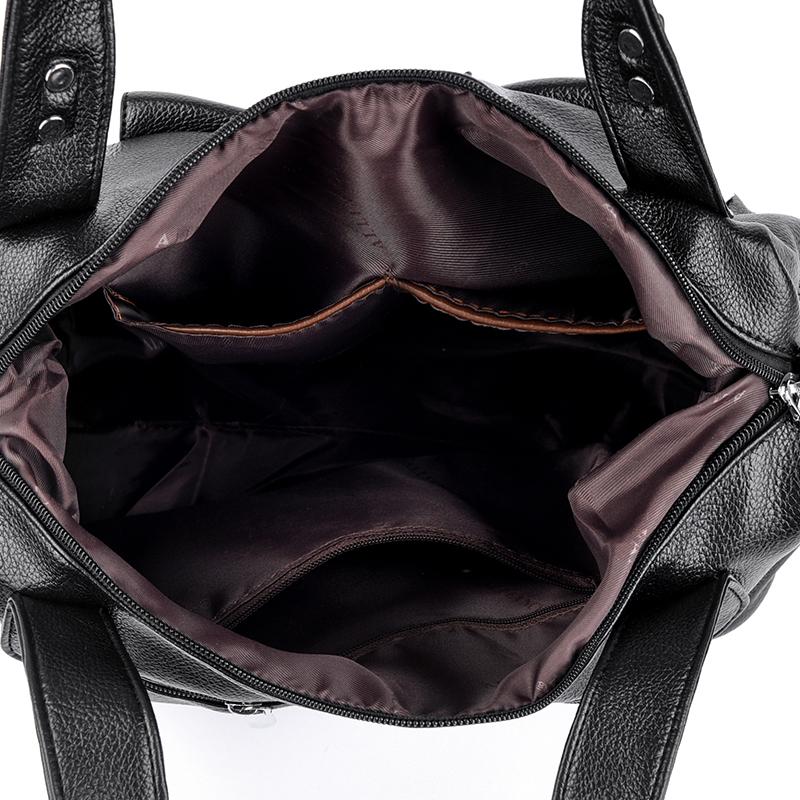 Luxury Famous Brand Women's Soft Leather Handbag Large Capacity Tote Bag Women's Shoulder Crossbody Bags