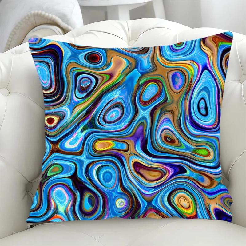 Geometric Pattern Decorative Pillowcases 40x40 Cushion Cover 40*40 Pillowcase Fall Decoration Pillow Hugs Lounge Chairs Covers