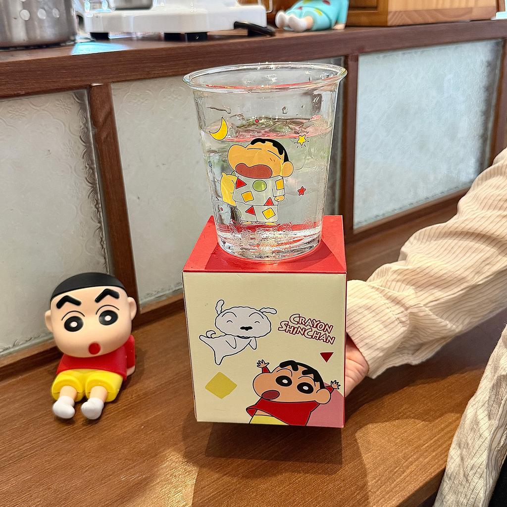 Glass Cup High Value Water Cup Household Couple Coffee Flower Tea Cup Office Milk Cup