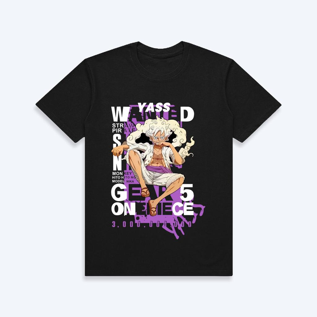 ONE PIECE Anime Nika Luffy Gear 5 Men Women Summer T-shirt Oversized Harajuku Oversized Retro Short Sleeve Casual Comfort Y2k