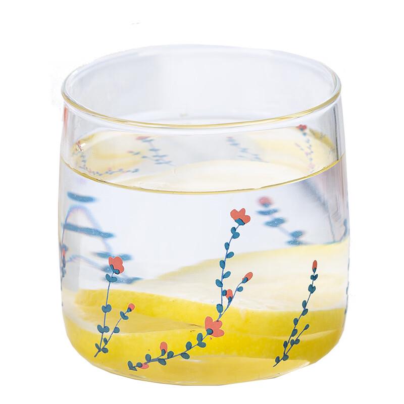 Ins Style Forest Green Leaf Borosilicate Glass Cup Set