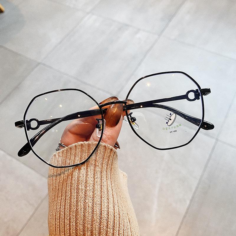 New Style Polygon Shape Glasses Frame For Women Blue Light Blocking Men Glasses Frame Creative Style Decorative Glass