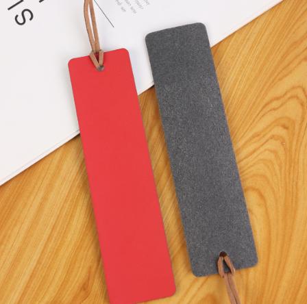 QIUHAN Retro Crazy Horse Pattern Tassel Leather Bookmarks Reading Travel Students Bookmark Office Welcome Gifts Office Workers