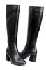 Women Modern Stylish Fashion Boots Boots Faux Leather Oval Toe Side Zipper High Heel Boots