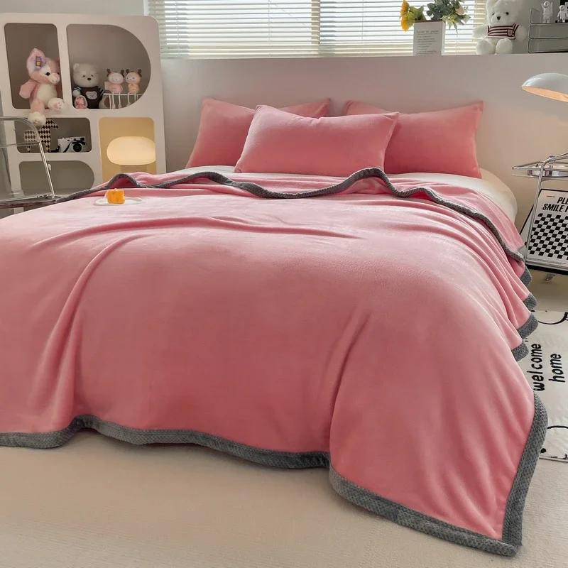 2025 Флисовый плед из молочного флиса Трехкомпонентный флисовый плед Зимний теплый Утолщенный Кондиционирующий Многофункциональный флисовый плед 100x150cm 3pcs нефритовый