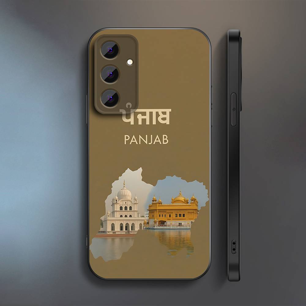 Punjab Indien Ästhetisches Handyhülle Für Samsung S 25,24,23,22,30,21,10,9,Ultra,Plus,Lite,FE,4,5 G Weiche Schwarze Hülle
