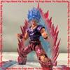 Genuine 15th Anniversary Super Saiyan Blue Goku KaioKen Battle Damaged Articulated Action Figure Collectible Anime Model Toy