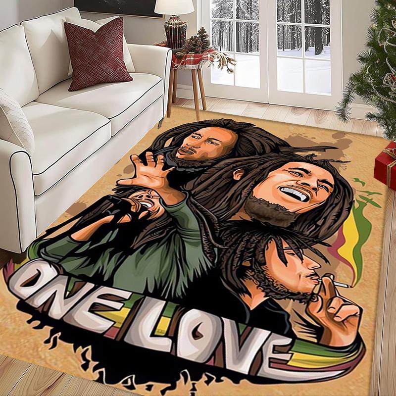 Vibrant Peace Love Harmony carpet floor mats Doormat Dormitory decoration Art Bathroom mat