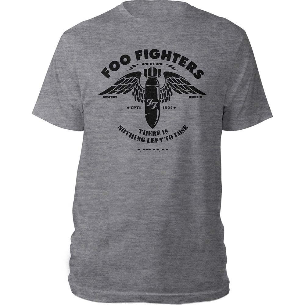 Men s Foo Fighters Stencil Slim Fit T-shirt Medium Grey M