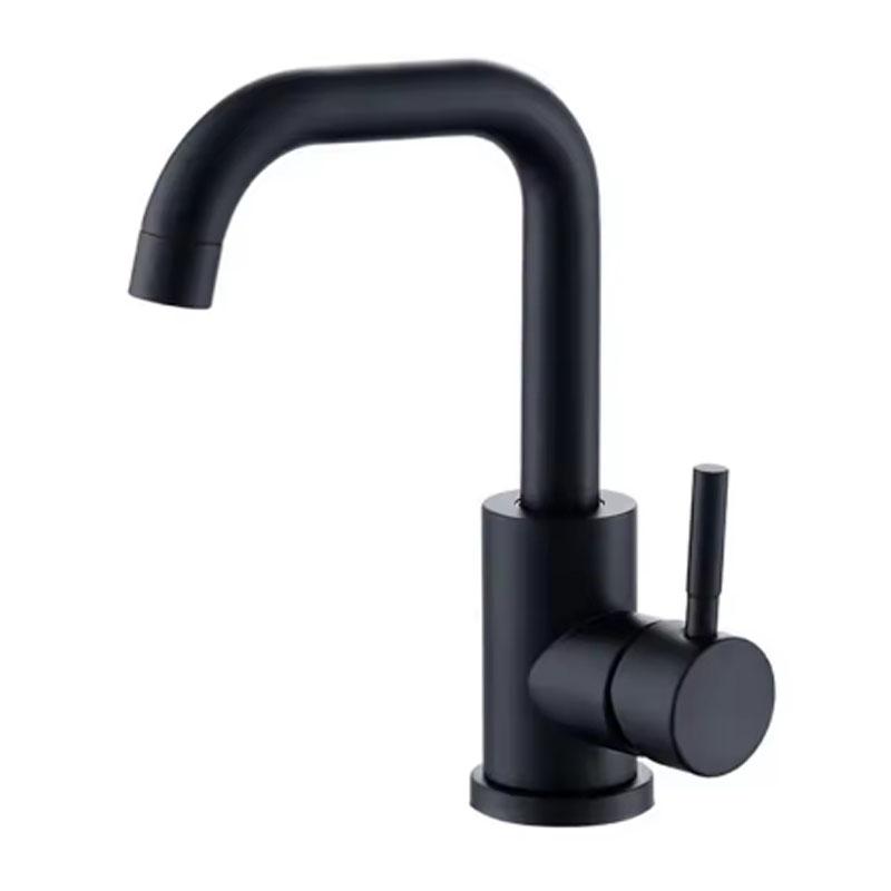 Black Nickel Bathroom Basin Stainless Faucet Steel Hot Cold Wash Mixer Crane Tap 360 Rotation Sink Faucets Single Handle