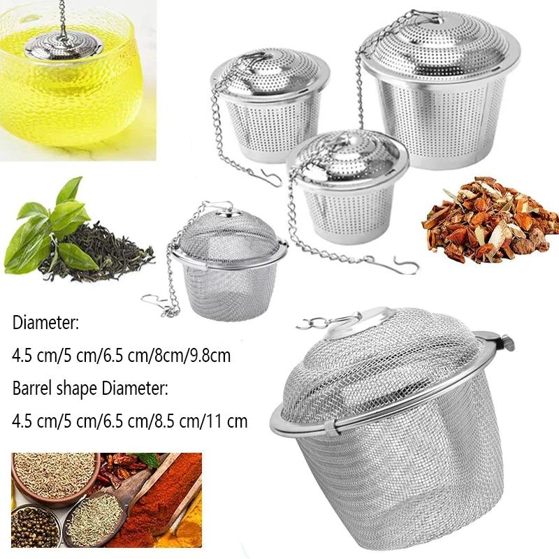 1-3pcs Tea Spice Strainer Seasoning Ball Mesh Herbal Ball Stainlesss Steel Teakettle Locking Tea Filter Reusable Diameter 4.5cm