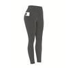 Yogahosen für Frühling und Sommer Hochtailliert Po-formend Figurformend Fitness-Leggings mit Seitentaschen für Damen