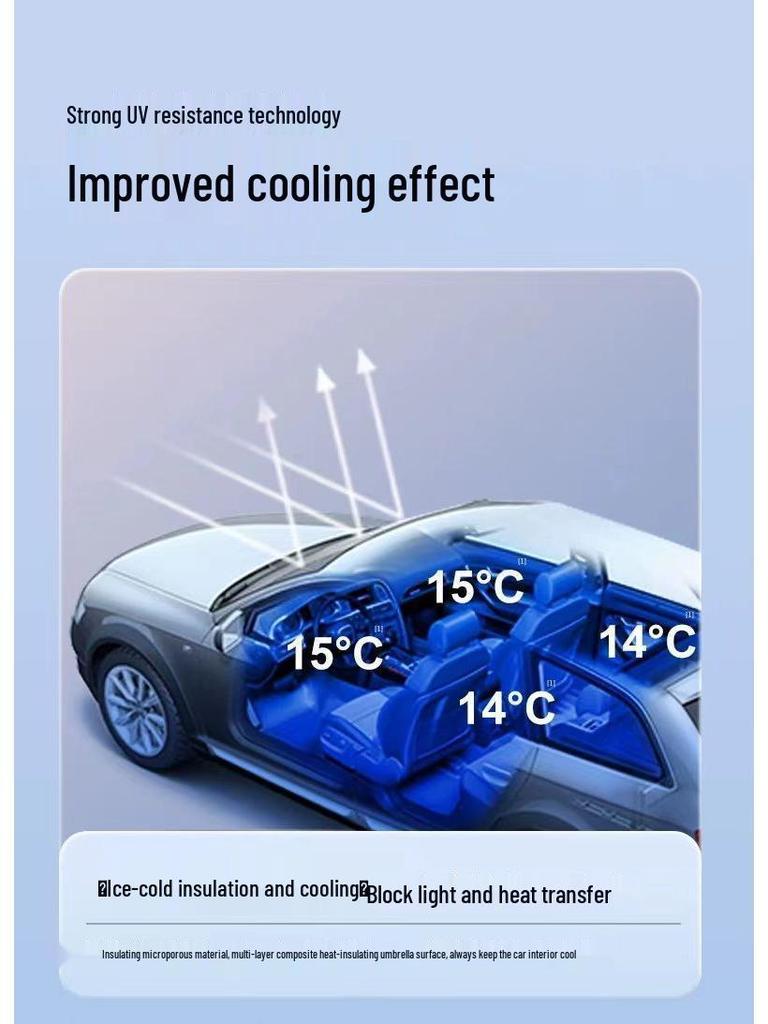 Front Windshield Sunshade - Heat Insulation & UV Protection
