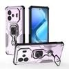 KEYSION Shockproof Armor Case for IQOO Z9 Turbo Soft Silicone+PC Upright Metal Ring Stand Phone Cover for IQOO Z9 Turbo+ Z9 5G