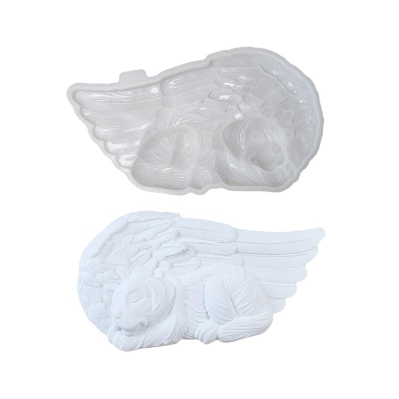 

Multipurpose Silicone Pet Angelic Dog Gravestone Figurine for Outdoor Memorial and Home Decoration Daily Casual Use 1