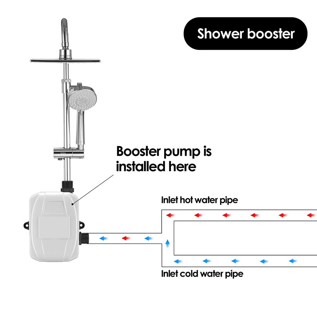 100W Household Waterproof Booster Pump Integrated Booster Pump Connector for Shower Head Outside Tap Kitchen Sink