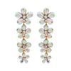 Luxury Earrings: Vintage-inspired Colorful Crystal Fashion Statement Earrings - Long  Bold and Elegant