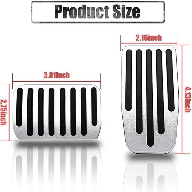 För Tesla Model 3 Y 2017-2025 Aluminium Fotpedalsskydd Set Dödpedalsskydd Halkfria Bromsacceleratorpedaler Biltillbehör