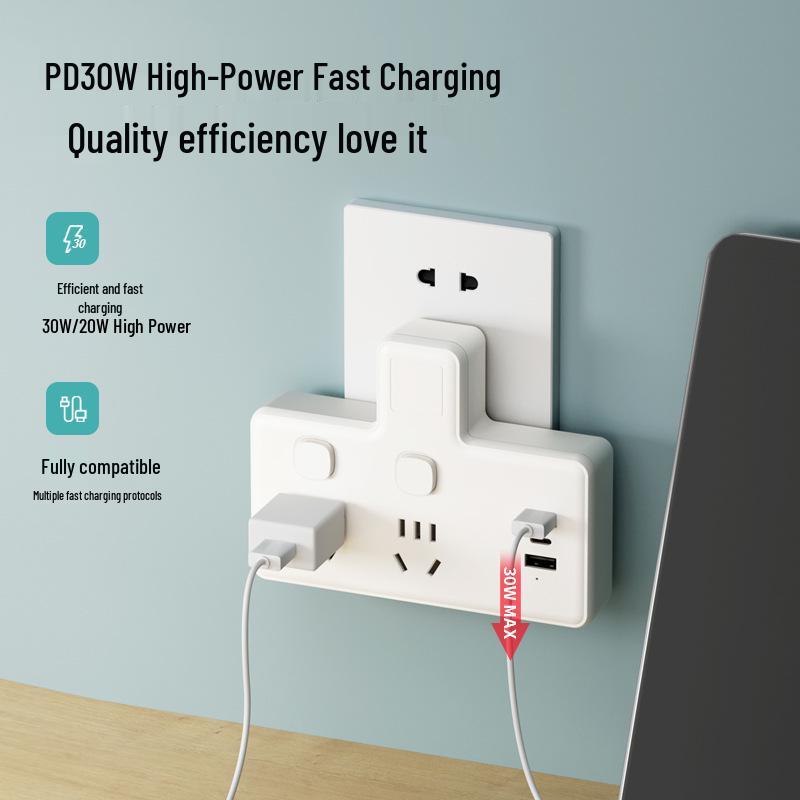 Universal Multi-Port Power Strip with Wireless Conversion and International Socket Compatibility