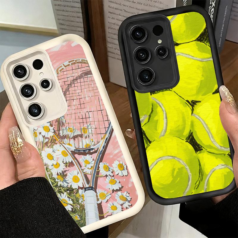 Phone Case for Samsung Galaxy S26 S25 Ultra S24 FE Tennis Sport Shell S23 Plus S22 + S21 S20 5G Soft Silicone Funda