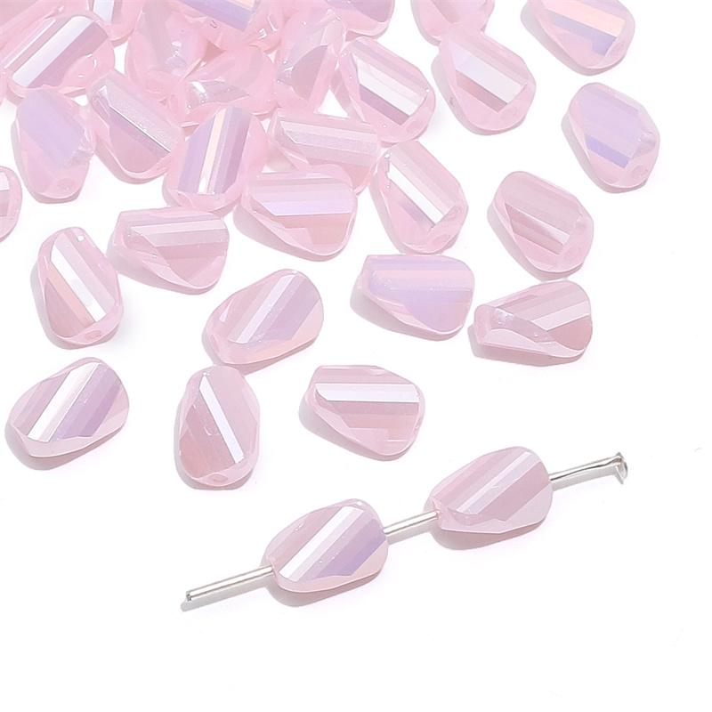 

10 шт. стеклянные бусины особой формы, хрустальные рассыпчатые бусины для изготовления ювелирных изделий своими руками, браслета, ожерелья розовый