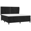 3129167 vidaXL Lit à sommier tapissier avec matelas Noir 180x200 cm Velours