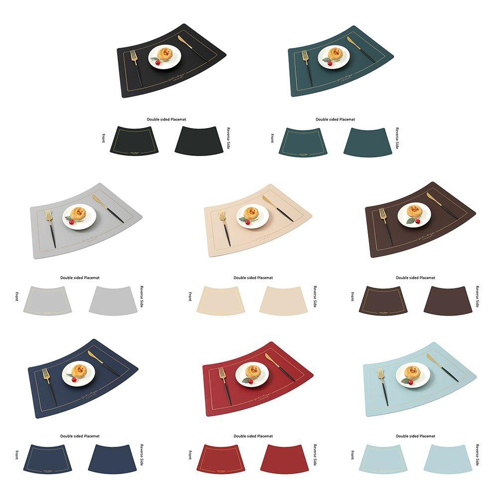 Chinesischer Stil Leder Platzset PU-Leder Ölbeständige Matte Neue Westliche Platzmatte Heimdekoration