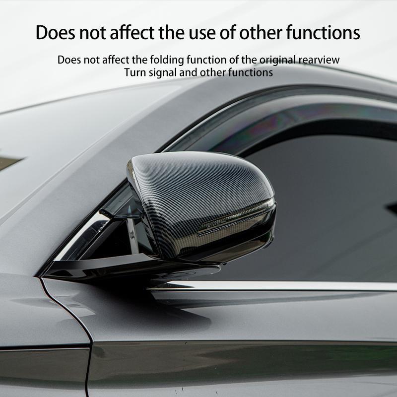 Car Rear View Side Mirror Cover Trim For BYD Song Plus EV 2023 Bright Black Rear View Mirror Cover Anti-scratch Song