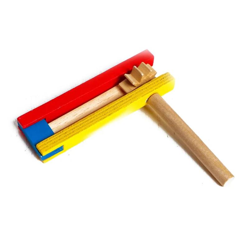 1Pc Wooden Clapper Kids Rhythm Wood Percussion Instrument Long Handle Castanet For Children Educational Musical Instrument