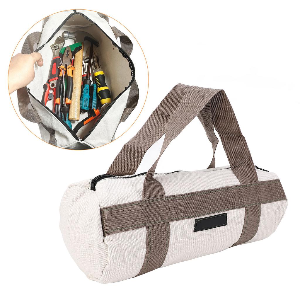 Tool Tote Bag Heavy Duty Canvas Electrician Garden Hardware Carrying Portable Handheld Large Capacit