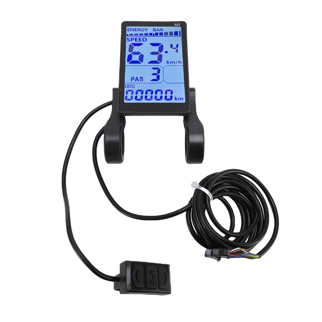 Electric LCD Display Meter M5 Water Proof LCD Display Screen Panel with SM Cable for Electric Bike Scooter