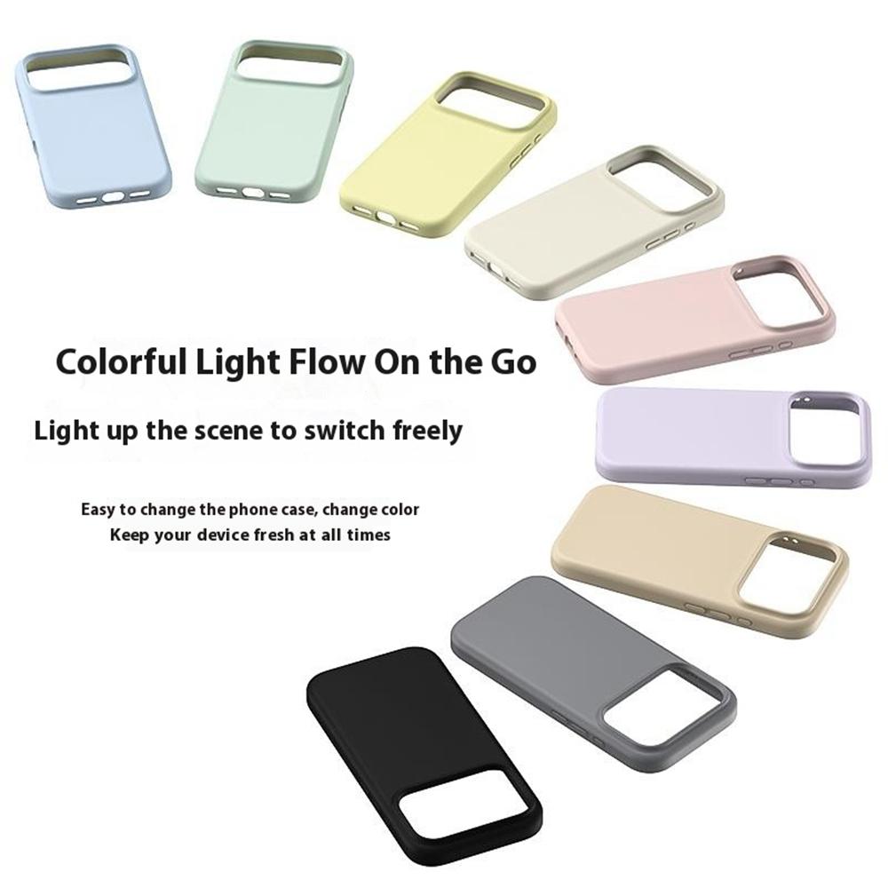For iPhone 17 Pro Case PC+Liquid Silicone Anti-Scratch Lining Phone Cover