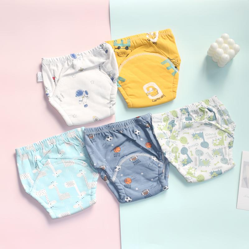 

5 шт./лот детские хлопковые тренировочные штаны, тканевые подгузники, многоразовые подгузники, подгузники, детское нижнее белье 110