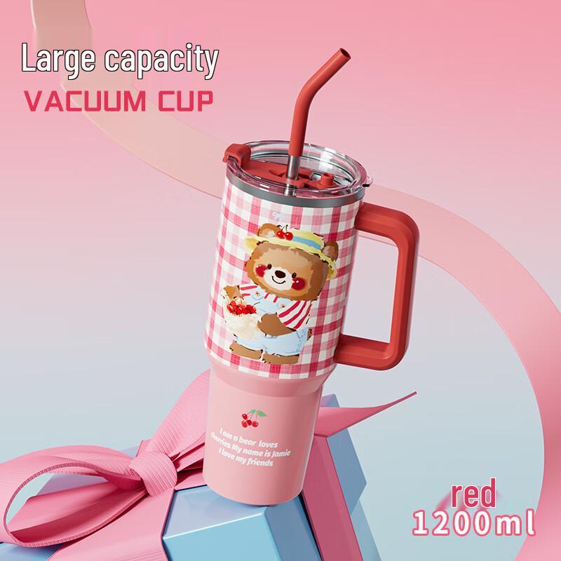Dilebaer 1200ML 304 Stainless Steel Insulated Tumbler with Straw Lid