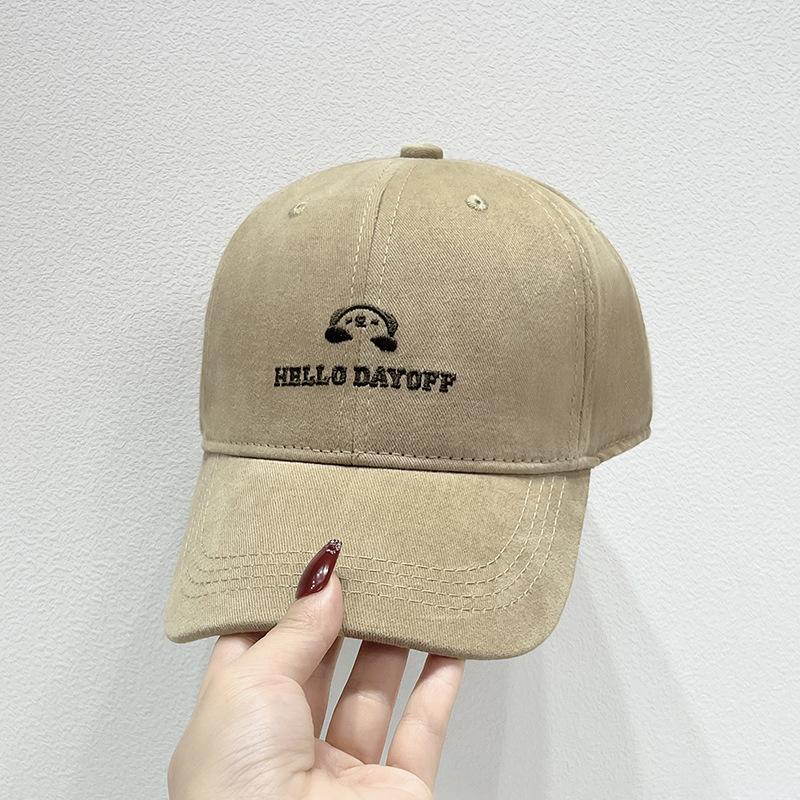 Women with Big Heads and Baseball Caps Korean Style Versatile Sun Hats  Small Duckball Caps  Men