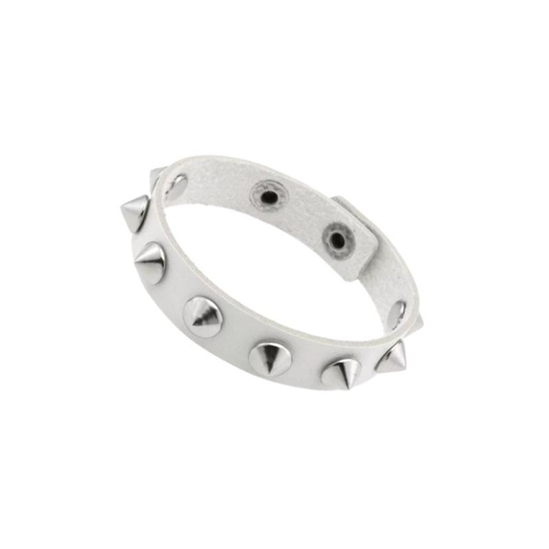 Fashion Spike Bracelet Punk Faux Leather Bracelets Goth Girl Bangle Studded Rock Wristband For Women Men Jewelry