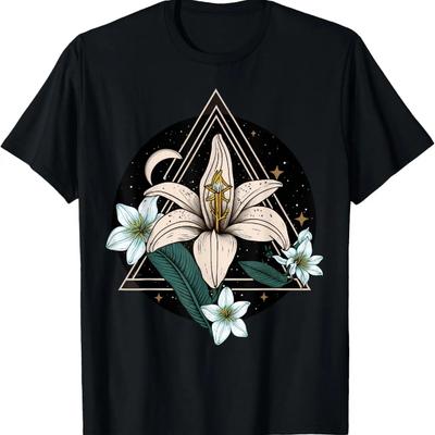 Mondlilienblüten auf Himmlisches Mondlilien T-Shirt