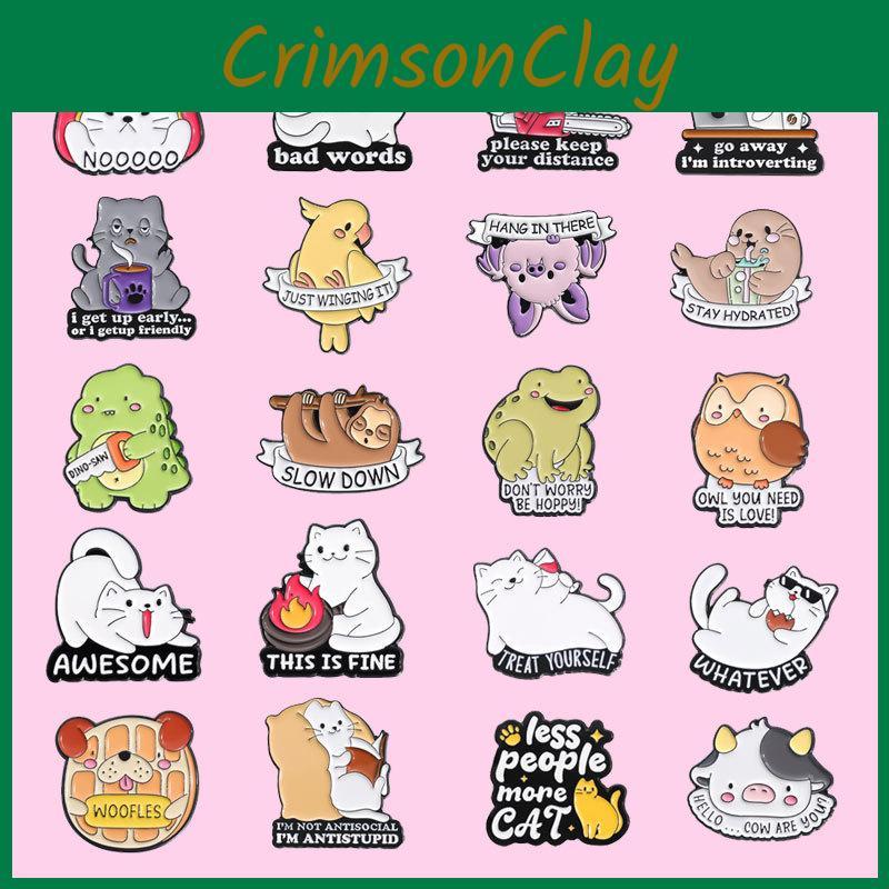 Cartoon Charming Animal Themed Pins Crafted From Alloy With Gorgeous Enamel Finish Ideal For Unique Style