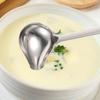 Anti-Slip Angled Sauce Ladle Stainless Steel Soup Spoon For Gravy Oil Serving Buffet Restaurant Kitchen Tool